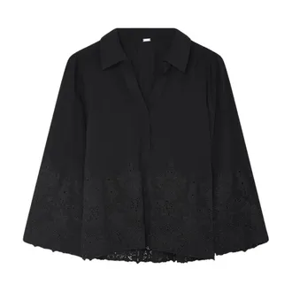 Gustav Dames, Blouses & Shirts, Zwart, Maat: XS Katoen