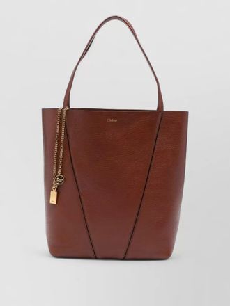 Chlo&eacute; spin shoulder bag gold chain double handles