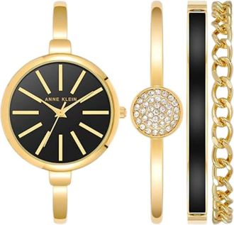 Anne Klein Classic Black Dial Ladies Watch AK-1470GBST