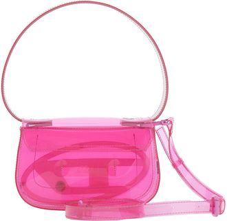 Diesel Womens Shoulder Bag 1dr Pink Thermoplastic Polyurethane Handbags Hand