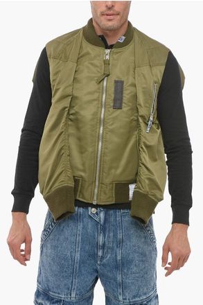 Miharayasuhiro Bomber Vest with Deconstructed Design size 46