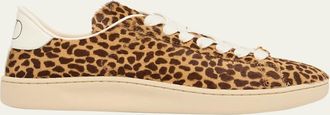 Valentino Garavani Royco Leopard Calf Hair Low-Top Sneakers