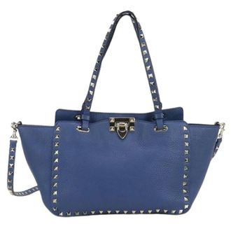 Valentino Pre-owned Handbags, female, Blue, Size: ONE SIZE Pre-owned Leather Shoulder Bag