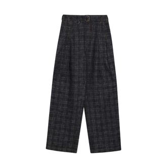 Burberry Broeken, Dames, Zwart, W27, Katoen, Katoenen Casual Broek