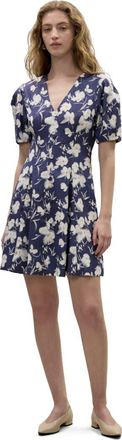 Rebecca Taylor Bea Linen Mini Dress in Navy Combo at Nordstrom, Size 00