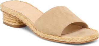 Dolce Vita Dixi Slide Sandal in Camel Suede at Nordstrom, Size 7.5