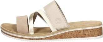 Rieker Open Teen - Dames - Sandalen - Beige - 42 EU - Leer - Schoenen