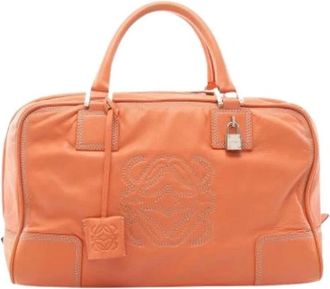 Loewe Pre-owned Handbag - Dames - Vintage Handtas - Oranje - ONE Size - Leer - Vintage