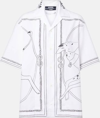 Jacquemus Camicia Chemise Jean in cotone con stampa