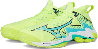 Mizuno Wave Lightning Neo 3 Volleyball Shoes Neo Lime/Misty Blue : Mens 12 - Womens 13.5 Medium, Faux Leather