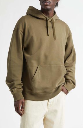 Balmain Paris Embroidered Cotton Hoodie in Uiv Khaki/Multi at Nordstrom, Size Xx-Large