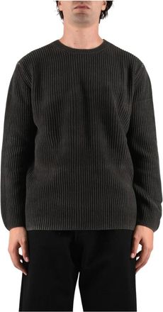 C.P. Company Maglia girocollo in ciniglia di cotone - - Knitwear - Uomo - Nero - XL