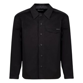 Saint Laurent Overshirt van katoen - Heren - Casual Overhemden - Zwart - M - Katoen - Overhemden