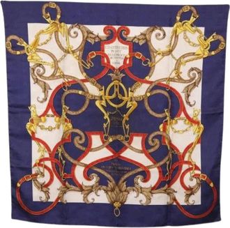 Herm&egrave;s Pre-owned Silk Scarf - - Pre-owned - Donna - Blu - ONE SIZE