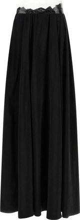 Maison Margiela Lange Gestreepte Vloeiende Rok - Dames - Maxi Rokken - Zwart - 2XS - Rokken