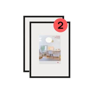 Walther Design Walther Design - nera 40 x 60 cm con vetro artistico confezione doppia, cornice in plastica New Lifestyle KVX460BD