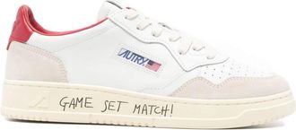 Autry Red Medialist Leather Sneakers