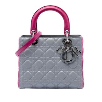 Dior Pre-owned Lady Dior Handbag - Dames - Pre-owned - Grijs - Maat: ONE Size Leer