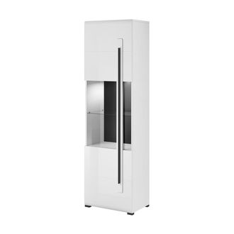 Petits Meubles Vitrina 1 puerta con led tableros de aglomerado laminados blanco