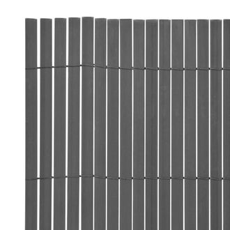 Berkfield Home Durable Double-Sided Garden Fence PVC 150x500 cm Grey