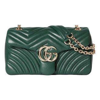 Gucci (WMNS) Gucci GG Marmont Medium Shoulder Bag Green 837267-AAE38-3020