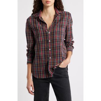 Frank & Eileen Eileen Relaxed Button-Up Shirt in Red Multi Plaid at Nordstrom, Size X-Small