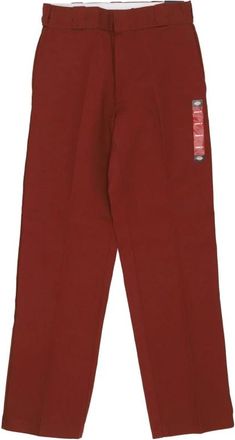 Dickies Baksteenrode Werkbroek Rechte Pijp - Heren - Straight fit broeken - Rood - W30 L32 - Katoen - Broeken