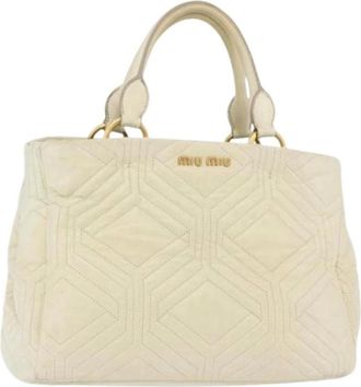 Miu Miu Borsa a mano Pre-owned - - Pre-owned - Donna - Beige - ONE SIZE