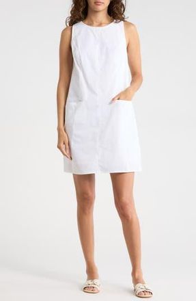 Parker Sleeveless A-Line Minidress in Bright White/ultra White at Nordstrom Rack, Size X-Large