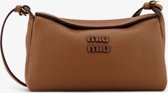 Miu Miu Borsa a tracolla in pelle con logo frontale - MIU MIU - gender_Woman