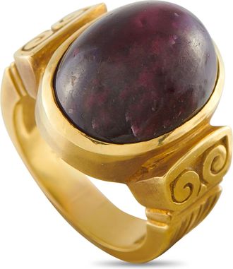 Luxury Bazaar 18K Yellow Gold 24.70ct Ruby Ring MF25-043026