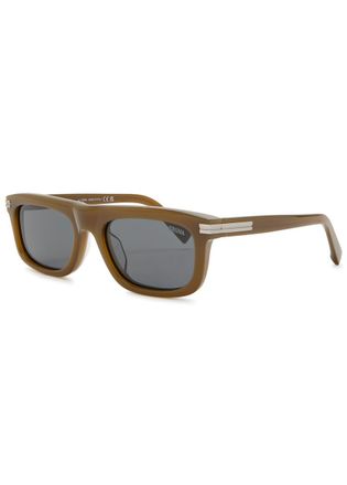 Ermenegildo Zegna Square-frame Sunglasses - Brown Brown - One Size