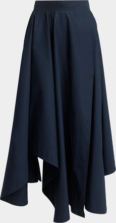 Givenchy Asymmetric Handkerchief Midi Flare Skirt