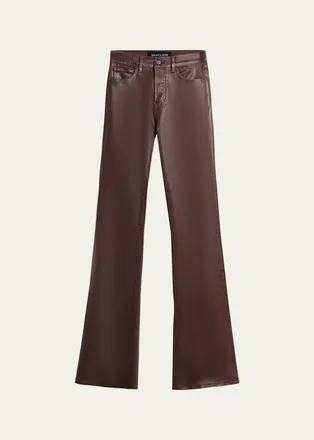 Veronica Beard Beverly Vegan Leather Flare Pants