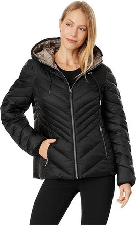 Womens Michael Kors Hooded Jacket Size Large - Black high quality