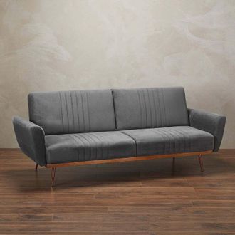 LPD Furniture Nico Sofa Bed - Velvet - L83 x W210 x H85 cm - Grey
