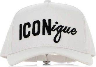 Dsquared2 White Iconique Logo Baseball Hat