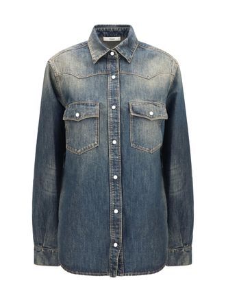 Fendi Western Bananatex Denim Shirt - Blue
