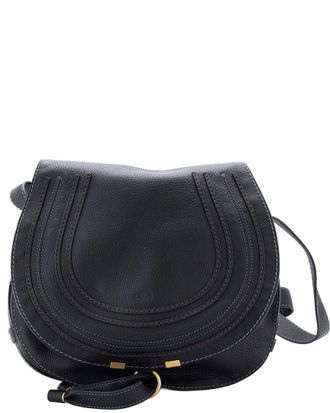 Chlo&eacute; Black Leather Marcie Crossbody Medium (Authentic Pre-Loved)