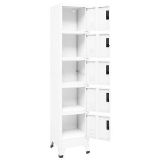 Berkfield Home Locker Cabinet White 38x40x180 cm Steel | Size: 38 x 40 x 180 cm