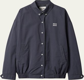 Miu Miu Oversized Canvas Shirt Jacket