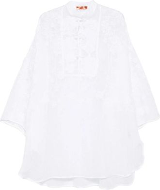 Ermanno Scervino Lace Buttoned Mini Dress