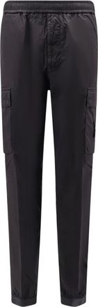 Stone Island Blue Pants Wit Patch Logo And Pockets