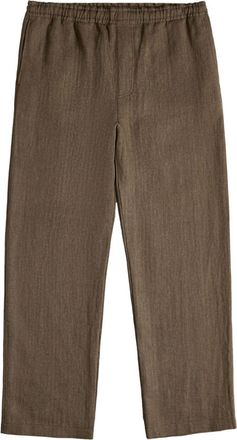Tod's Coulisse linen trousers - men - Linen/Flax - L - Brown