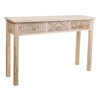 Wanderlust Deco Recibidor De Madera Tallada 120x35x80