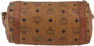 MCM Pre-owned Mini Bags, female, Brown, Size: ONE SIZE Pre-owned Plastic Shoulder Bag