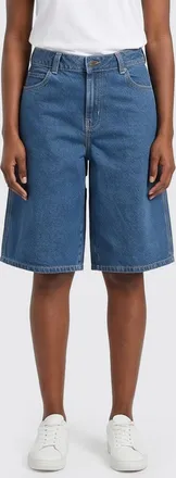 Dickies Pantaloncini in denim a vita alta con lunghezza al ginocchio