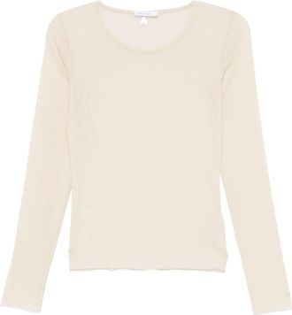 Patrizia Pepe tulle top - women - Elastane/Polyester - II - Neutrals