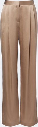 Tom Ford Pantaloni a gamba larga con pinces in seta