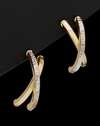 Italian Gold, Inc 14K Italian Gold Two-Tone Post Earrings